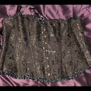 5x Jacquard Black Corset